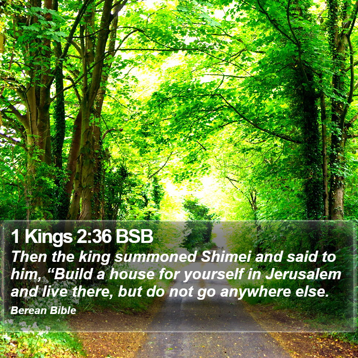 1 Kings 2:36 BSB Bible Study