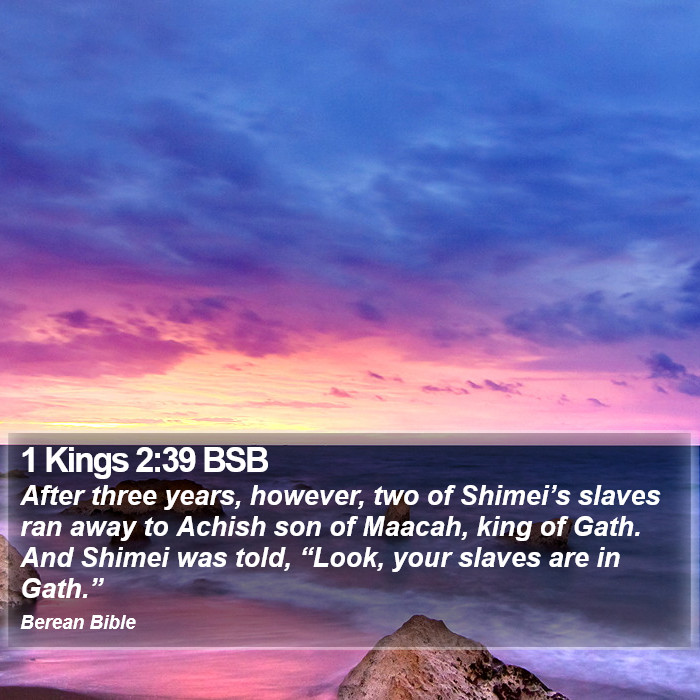 1 Kings 2:39 BSB Bible Study