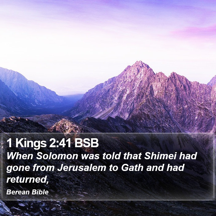 1 Kings 2:41 BSB Bible Study