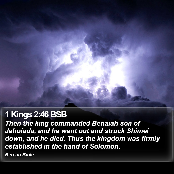 1 Kings 2:46 BSB Bible Study