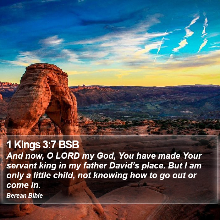 1 Kings 3:7 BSB Bible Study