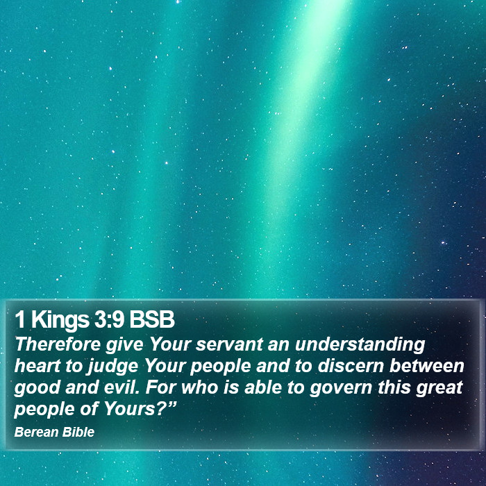 1 Kings 3:9 BSB Bible Study