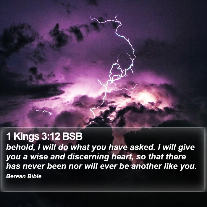 1 Kings 3:12 BSB Bible Study