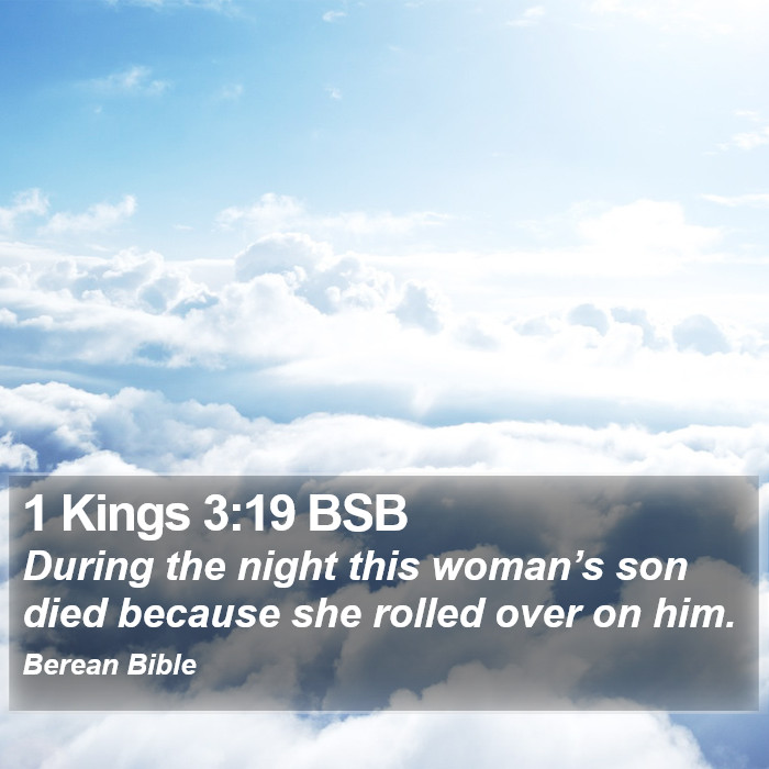 1 Kings 3:19 BSB Bible Study