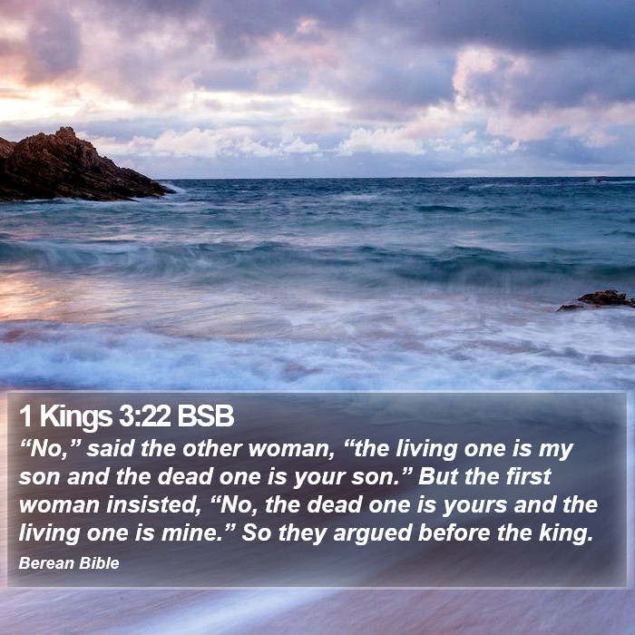 1 Kings 3:22 BSB Bible Study