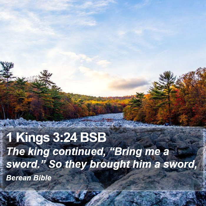 1 Kings 3:24 BSB Bible Study