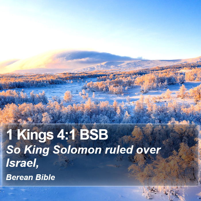 1 Kings 4:1 BSB Bible Study