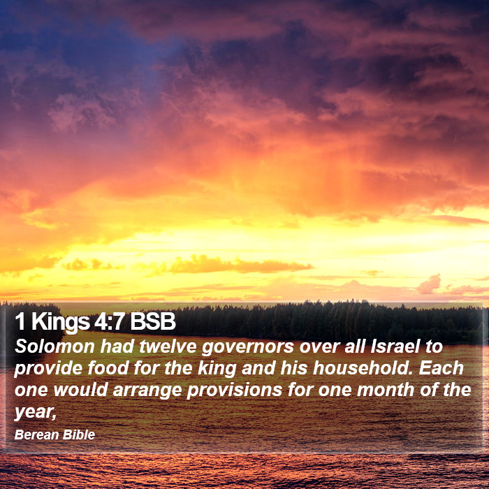 1 Kings 4:7 BSB Bible Study