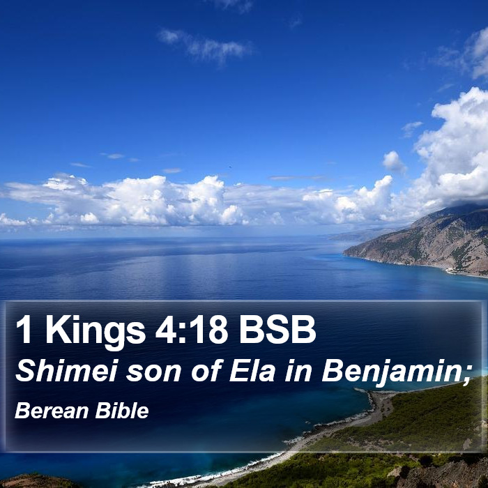 1 Kings 4:18 BSB Bible Study