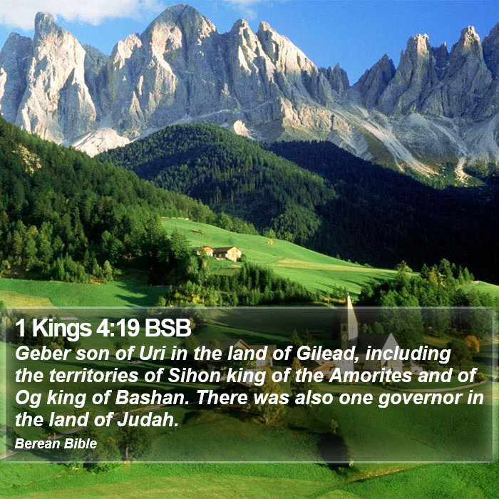 1 Kings 4:19 BSB Bible Study