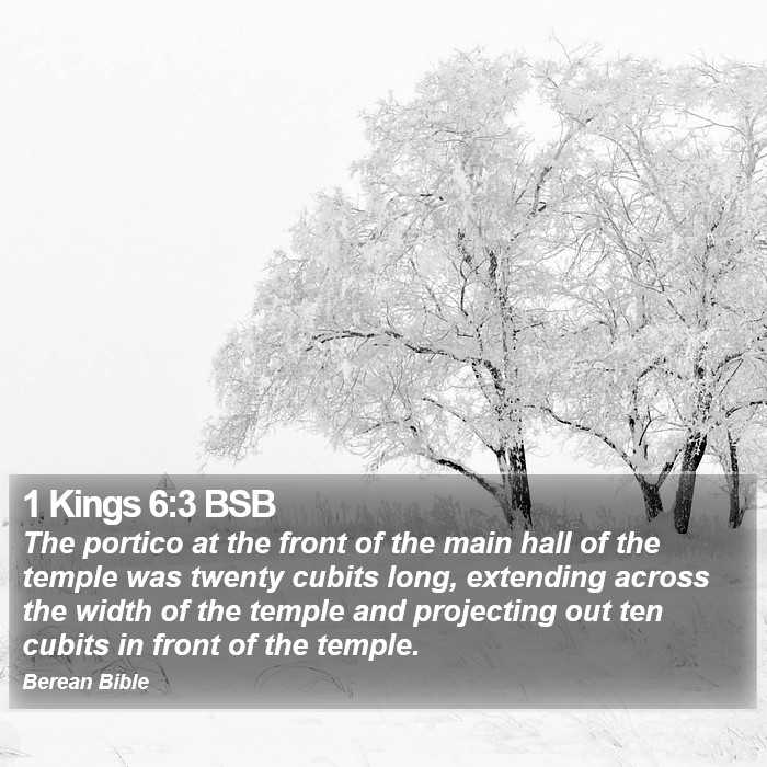 1 Kings 6:3 BSB Bible Study