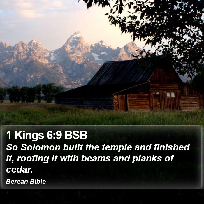 1 Kings 6:9 BSB Bible Study