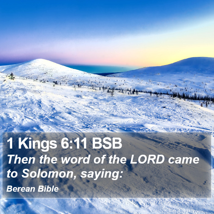 1 Kings 6:11 BSB Bible Study