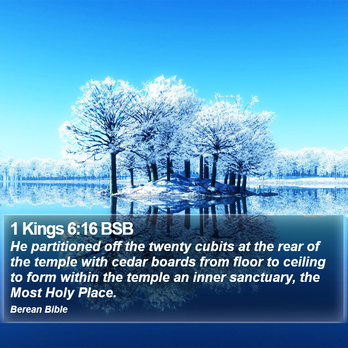 1 Kings 6:16 BSB Bible Study