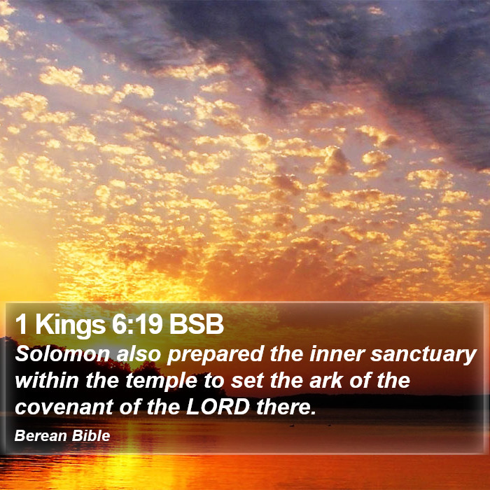 1 Kings 6:19 BSB Bible Study