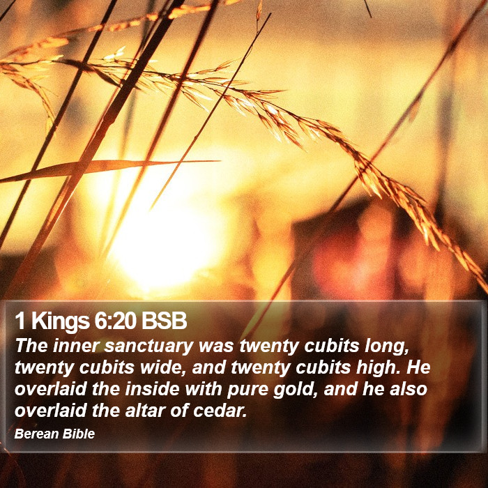 1 Kings 6:20 BSB Bible Study