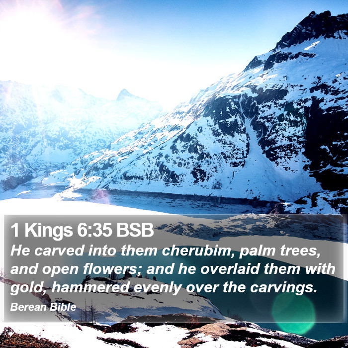 1 Kings 6:35 BSB Bible Study