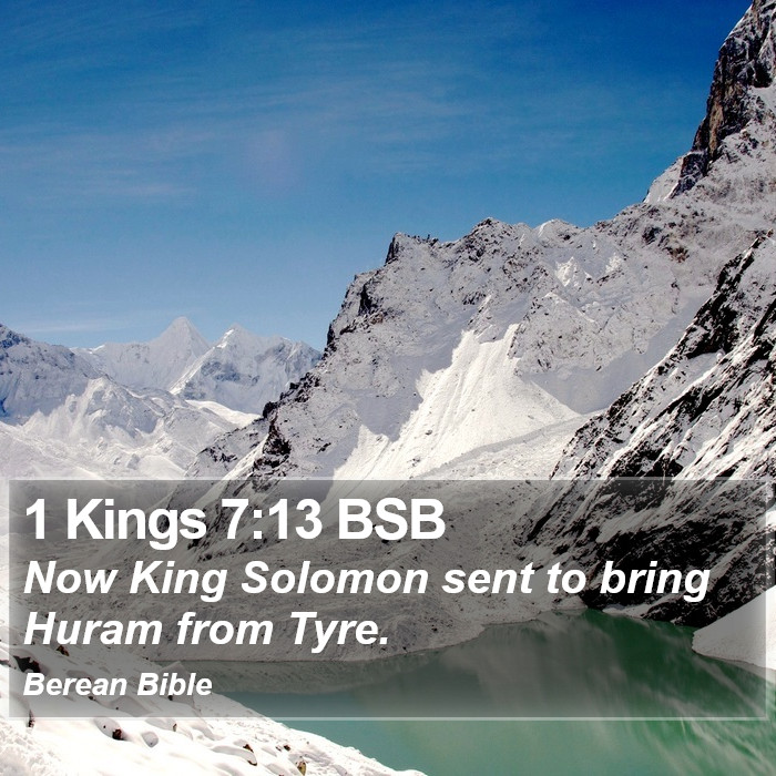 1 Kings 7:13 BSB Bible Study