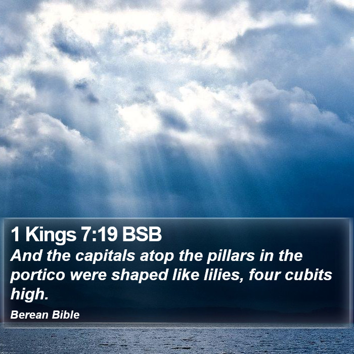 1 Kings 7:19 BSB Bible Study