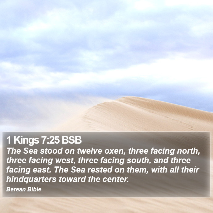 1 Kings 7:25 BSB Bible Study