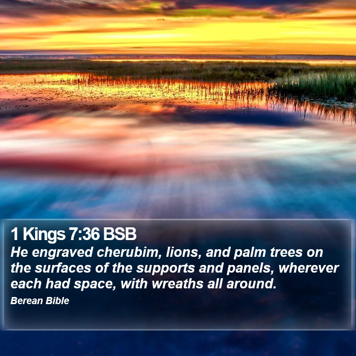 1 Kings 7:36 BSB Bible Study