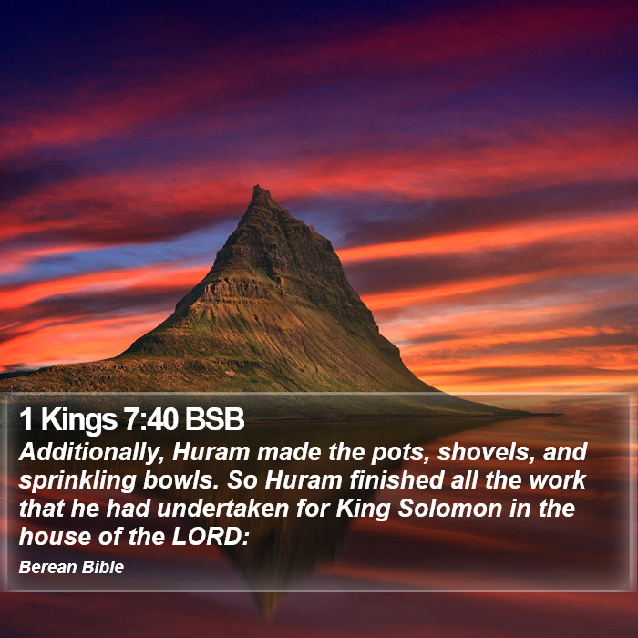 1 Kings 7:40 BSB Bible Study