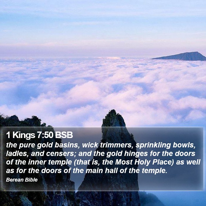 1 Kings 7:50 BSB Bible Study