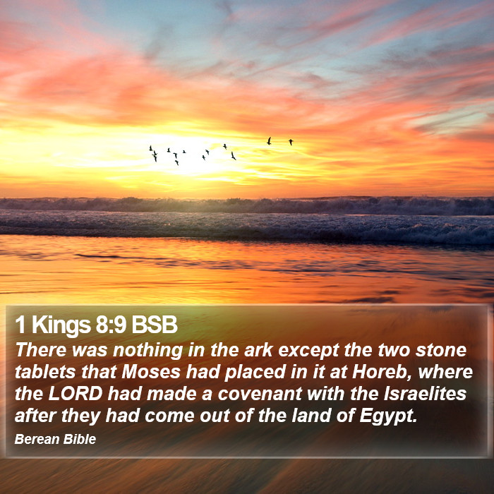 1 Kings 8:9 BSB Bible Study