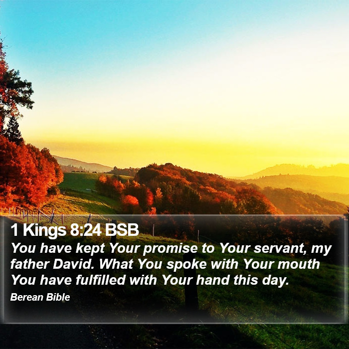 1 Kings 8:24 BSB Bible Study