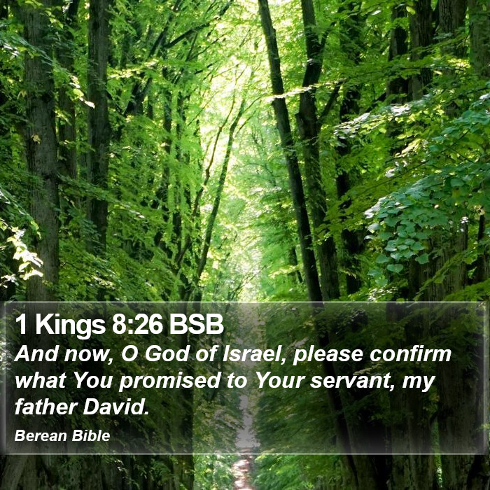 1 Kings 8:26 BSB Bible Study