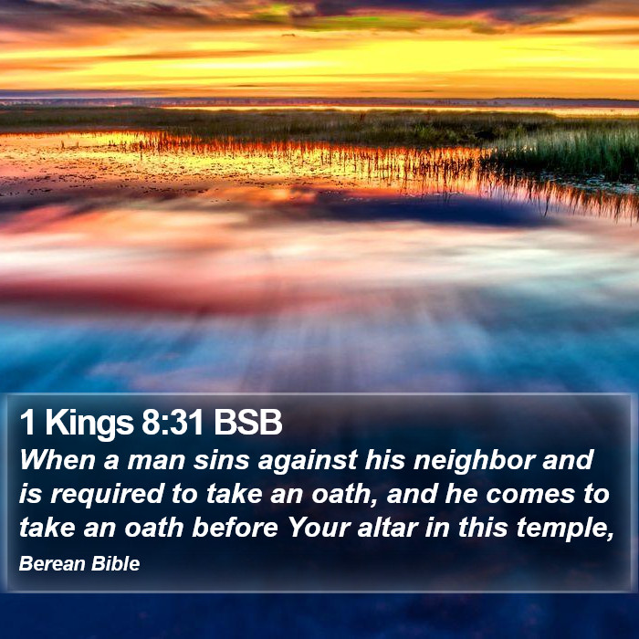 1 Kings 8:31 BSB Bible Study