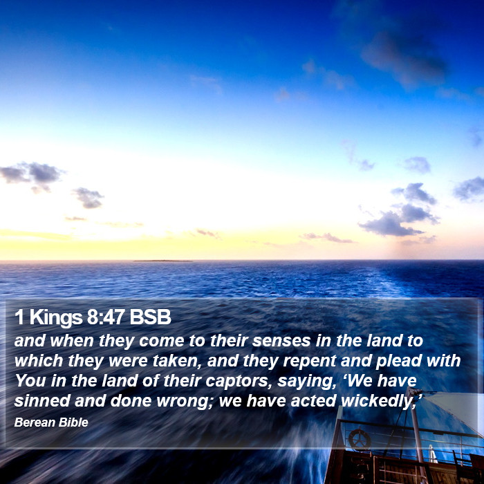 1 Kings 8:47 BSB Bible Study