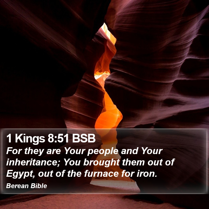 1 Kings 8:51 BSB Bible Study