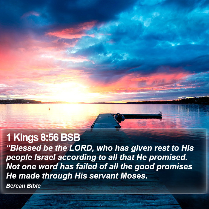 1 Kings 8:56 BSB Bible Study