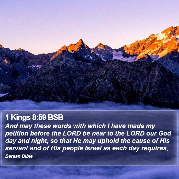 1 Kings 8:59 BSB Bible Study