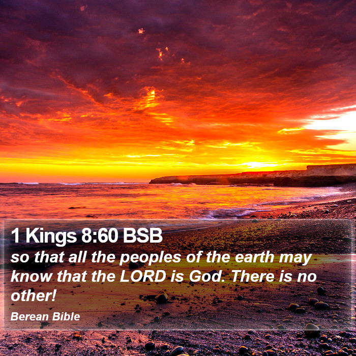 1 Kings 8:60 BSB Bible Study