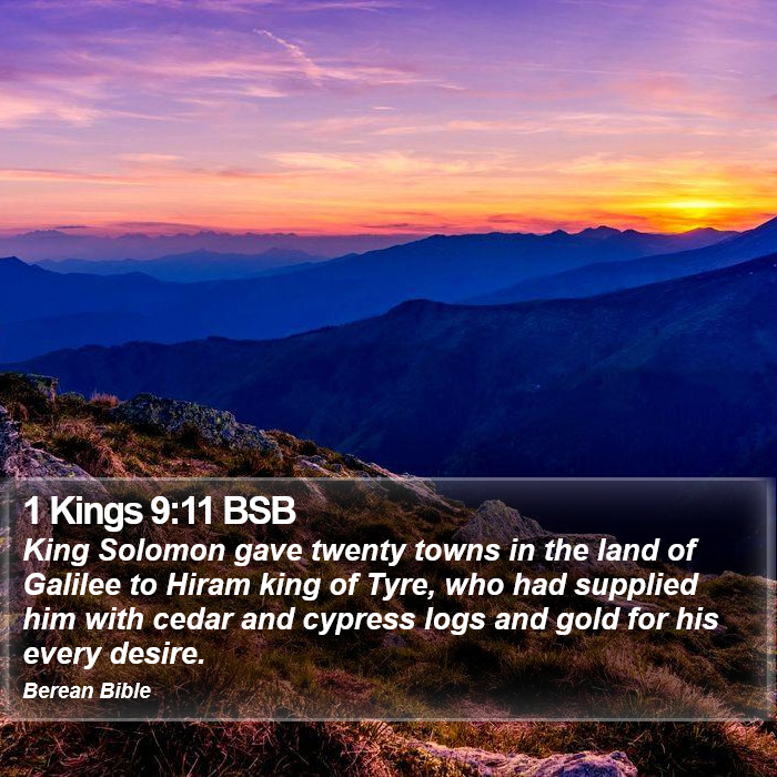 1 Kings 9:11 BSB Bible Study