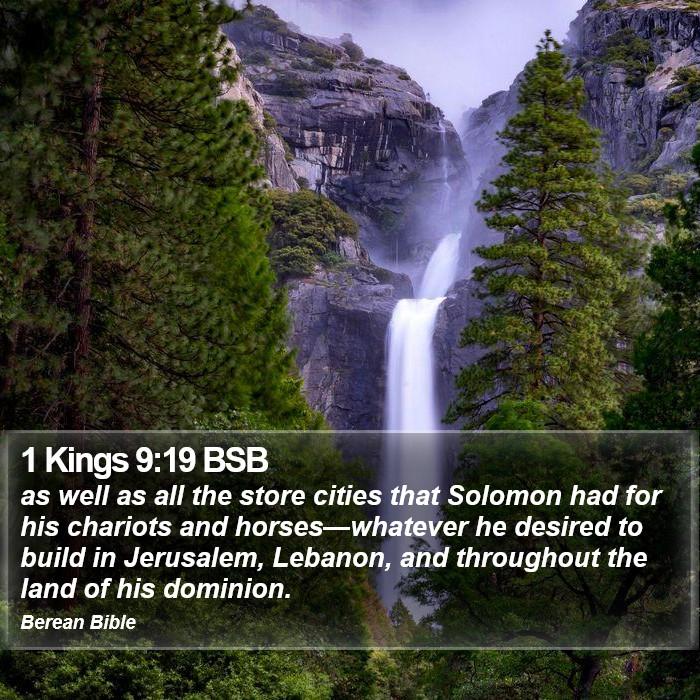 1 Kings 9:19 BSB Bible Study