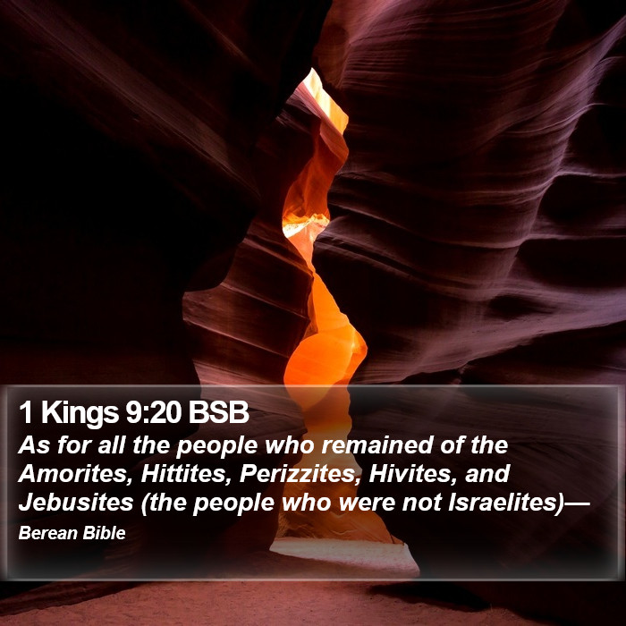 1 Kings 9:20 BSB Bible Study