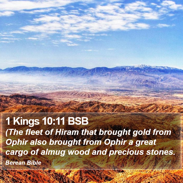 1 Kings 10:11 BSB Bible Study