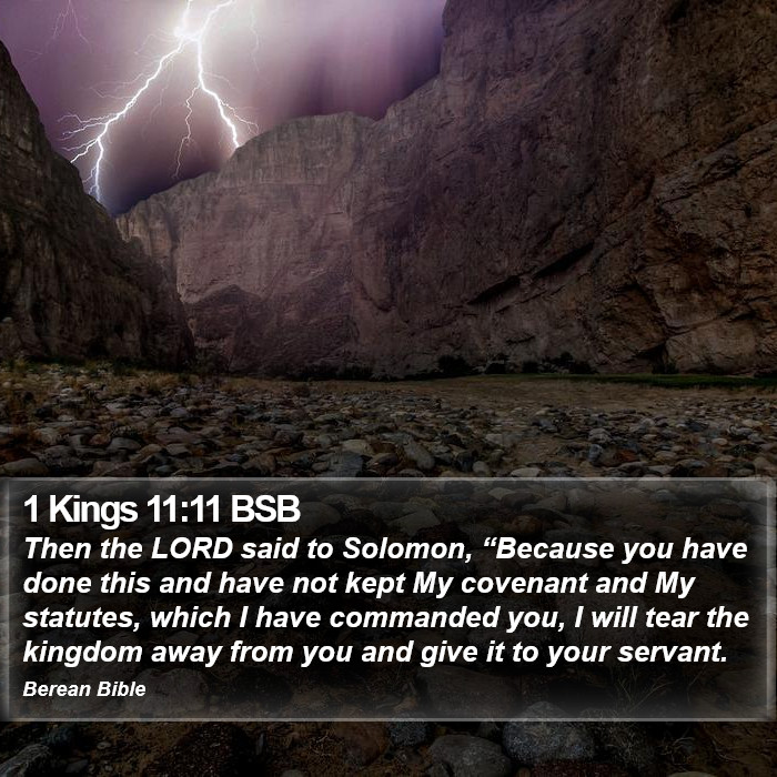 1 Kings 11:11 BSB Bible Study