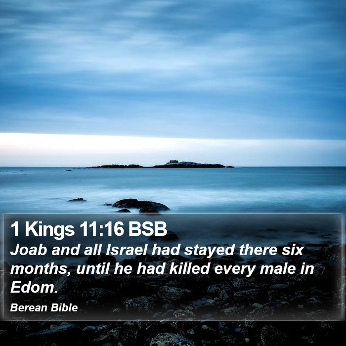 1 Kings 11:16 BSB Bible Study