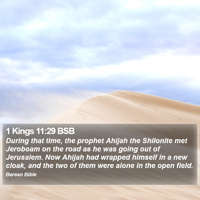 1 Kings 11:29 BSB Bible Study