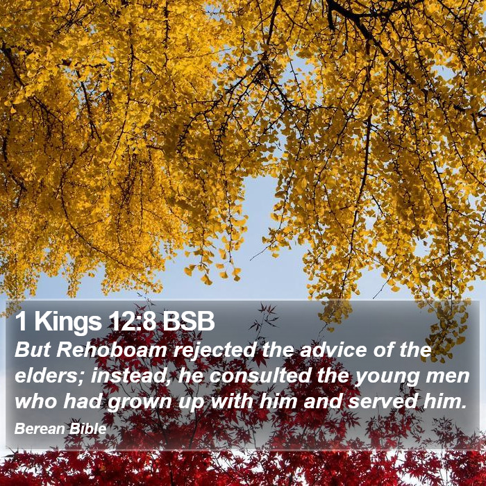 1 Kings 12:8 BSB Bible Study