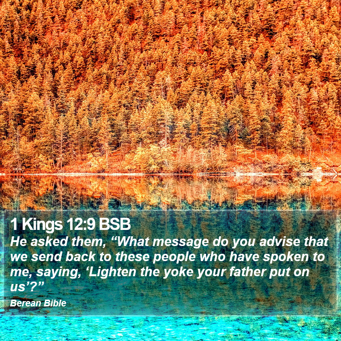 1 Kings 12:9 BSB Bible Study