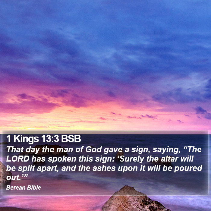 1 Kings 13:3 BSB Bible Study