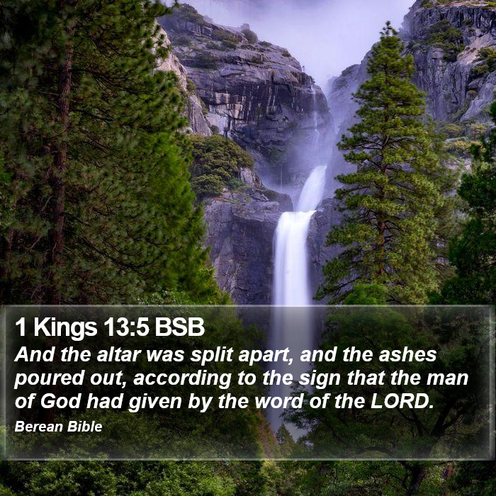 1 Kings 13:5 BSB Bible Study