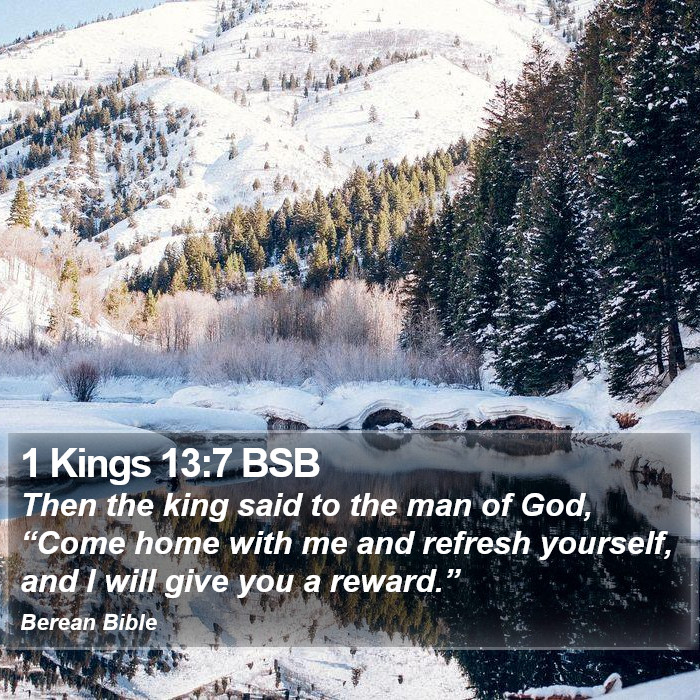 1 Kings 13:7 BSB Bible Study