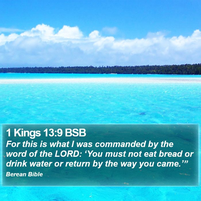 1 Kings 13:9 BSB Bible Study