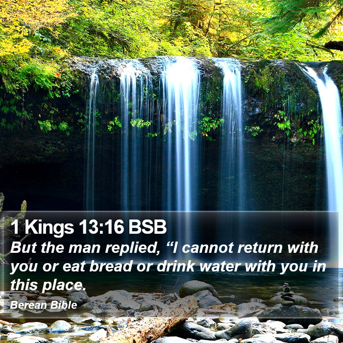 1 Kings 13:16 BSB Bible Study